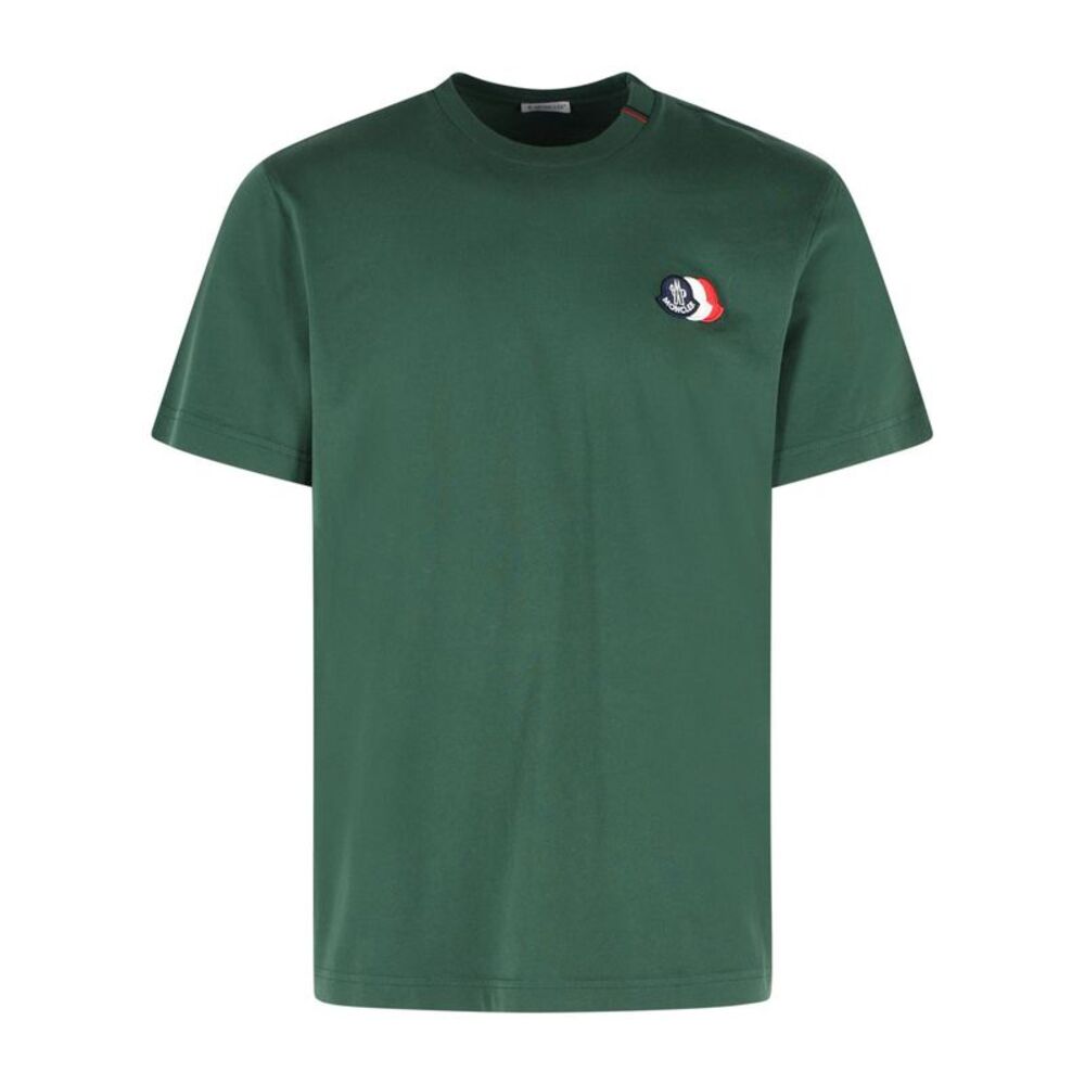 Moncler Green Cotton T-Shirt Men